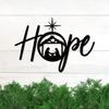 1pc Metal Wall Art with Nativity Scene - Hope Pattern, Christmas Hanging Decor for Indoors