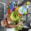 Large Artificial Flower Silk+Plastic Background Wall NEW Giant Simulation Poppy Flower
