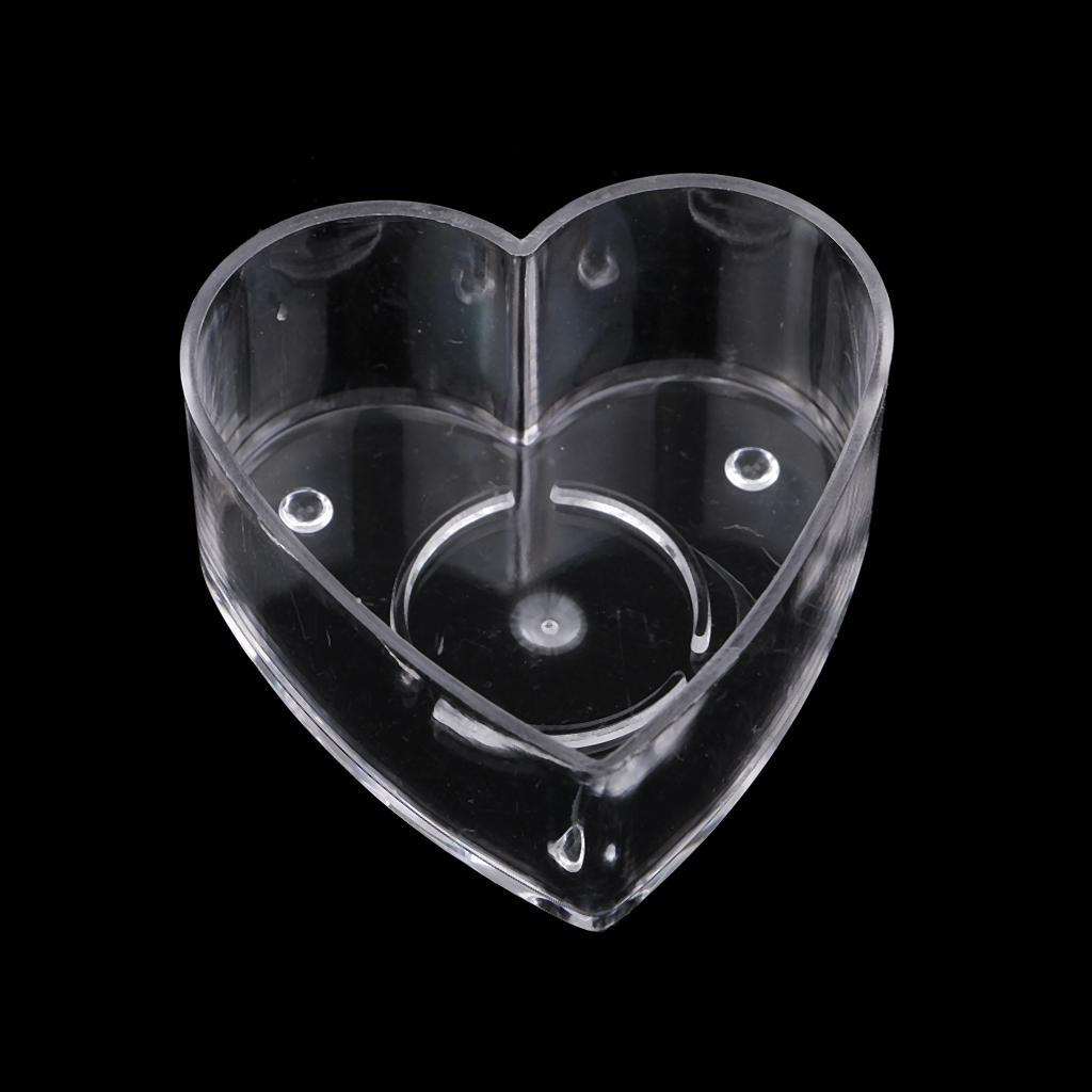 10 шт. термостойкий прозрачный пластиковый контейнер для чайной свечи, чашки, свечи в форме сердца, свадебный декор ручной работы