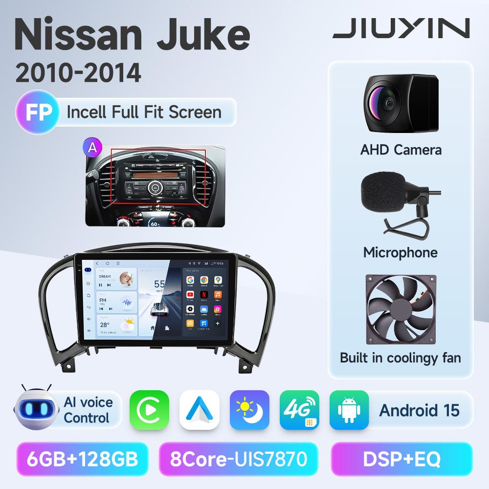 IPS Car Radio For Nissan Juke YF15 2010 - 2014 Carplay 4G Multimedia Video Player GPS Autoradio AI Voice 2 Din Android Auto BT