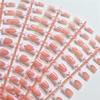120pcs Glossy French Tip Duck Press on Nails White French Tip Medium Duck Nude False Nails Full Cover Reusable French Fake Nails