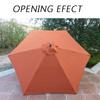 Outdoor Waterproof Umbrella Canopy Cover Hexagon Dustproof Cantilever Garden Banana Umbrella Shield Brown Sun Shelter