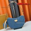 Летняя модная женская сумка через плечо из денима с логотипом