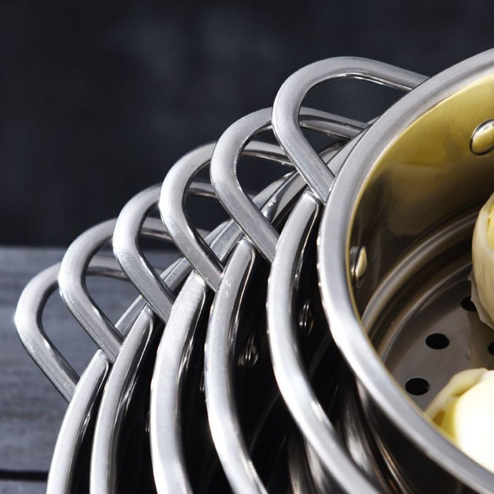 Kitchen Cooking Tool Steamer Basket with Double Ear Pot Steaming Grid New Drain Basket