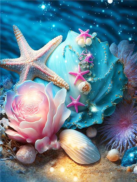 5D алмазная вышивка фантазийная ракушка картина стразы картина морская звезда вышивка крестом мозаика пейзаж комплект детский подарок