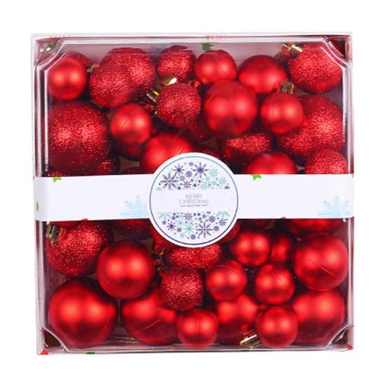 44 шт. 3/4/5 см Рождественский шар Небьющийся привлекательный красочный елочный шар Подвеска для