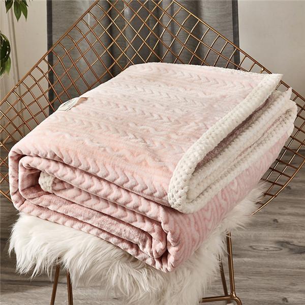 Luxury Bedding Quilt Blanket Flannel Fleece Throw Blanket Nap Blanket Thickened Warm Blanket