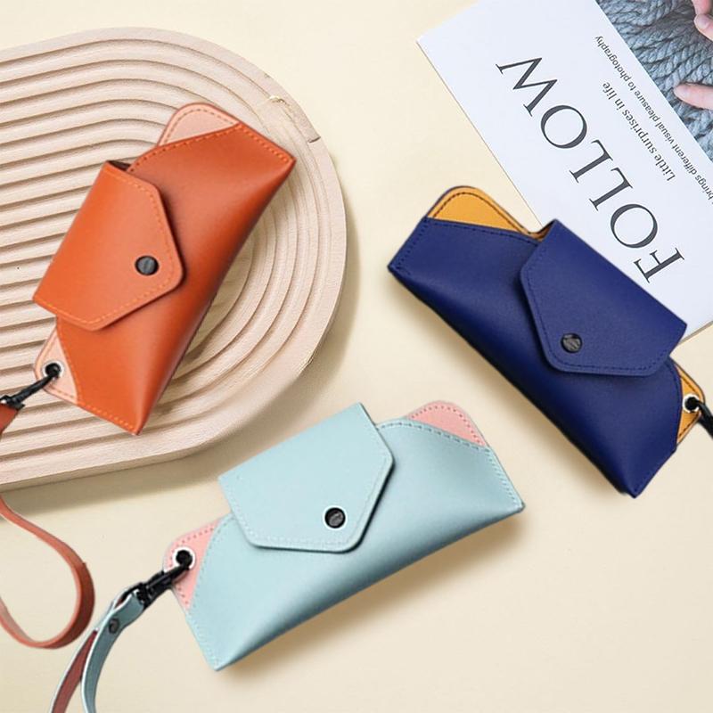 Glasses Case Women Leather Soft Glasses Bag  Portable Sunglasses Box Bag Accessories Eyeglasses Case Sunglasses Box