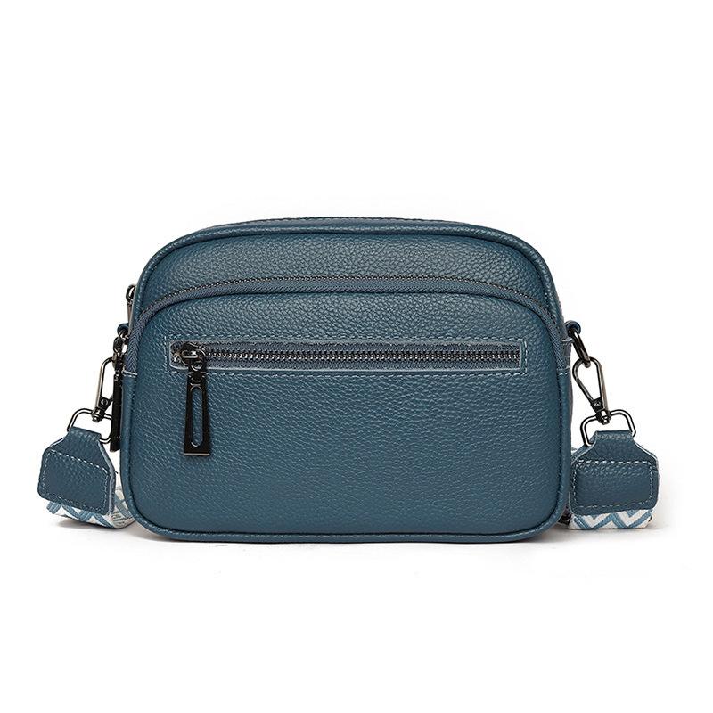 Сумка для мобильного телефона из натуральной кожи Широкий плечевой ремень Женская одноплечевая сумка Многокарманная сумка кроссбоди Женская сумка