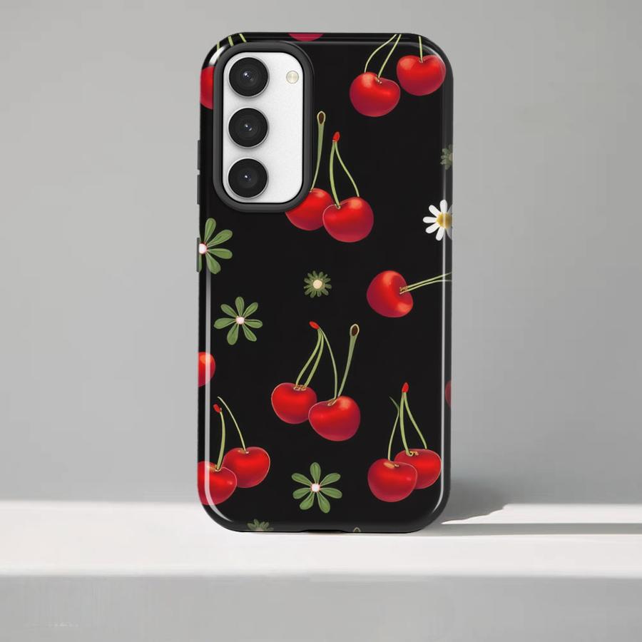 Милый чехол-крышка с вишнями для телефона Capa для Samsung Galaxy S25 A16 S24 Ultra S23 S25Ultra A56 A36 S23Ultra S20 FE A26