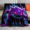 Japanese Anime Gengar Cartoon Flannel Blanket Figures Home Sofa Lunch Break Blanket Children Student Christmas Kids Gift