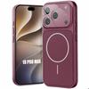 Coque Pour iPhone 18 Pro Max, Protection Rigide Anti-Rayures Avec Cercle Magnétique - Bordeaux