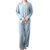 ComfyCove Pajama Perfect for Hospital Solid Open Loungewear for and Long and Long Pants Women's Set, Stays, Soft, Lightweight, Color, Front, Spring,