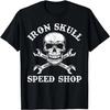 Футболка Iron Skull Speed Shop с состаренным черепом и перекрещенными гаечными ключами
