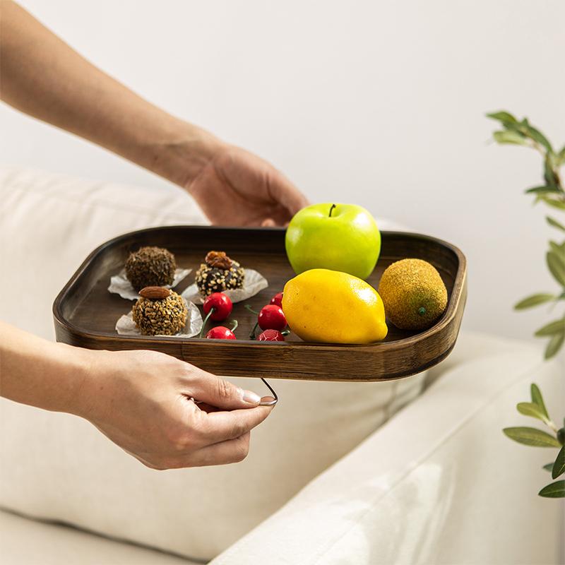 Sofa Armrest Table, Sofa Armrest Tray Table, Portable Table, Tv Table And Small Side Table Foldable Clip-On Sofa Tray