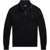 Polo Logo Embroidered Straight High Neck Long Sleeve Sweater Men Sweater Black 710932304-505