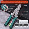 Folding Electrical Test Pen Foldable Crimper Tool Stripping Pliers Wire Stripper  Electrical Work