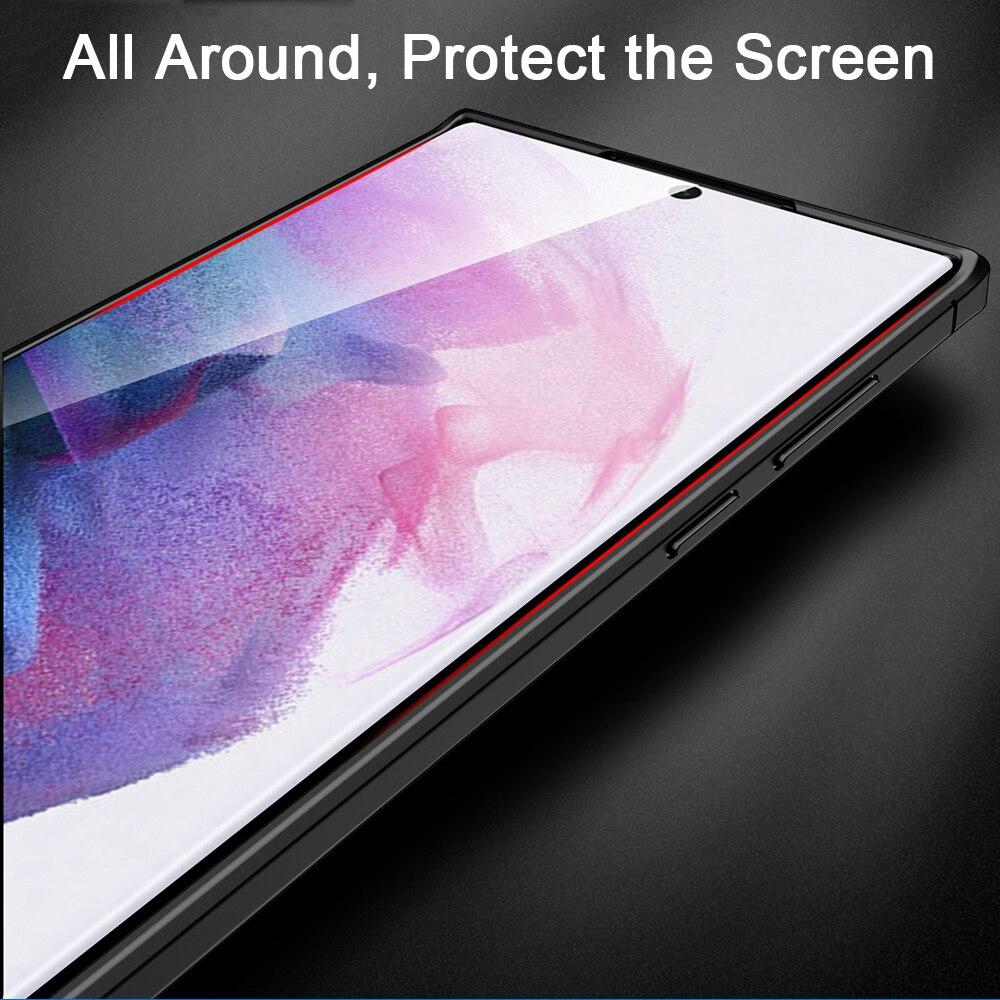 KEYSION Противоударный чехол для Samsung S22 Ultra 5G S22 + Plus S21 FE, силиконовый чехол для телефона с кожаной текстурой для Galaxy Note 20 Ultra