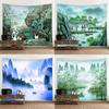 Home Wall Decoration Tapestry Landscape Ink Painting Pattern Background Office Living Room Tapestry