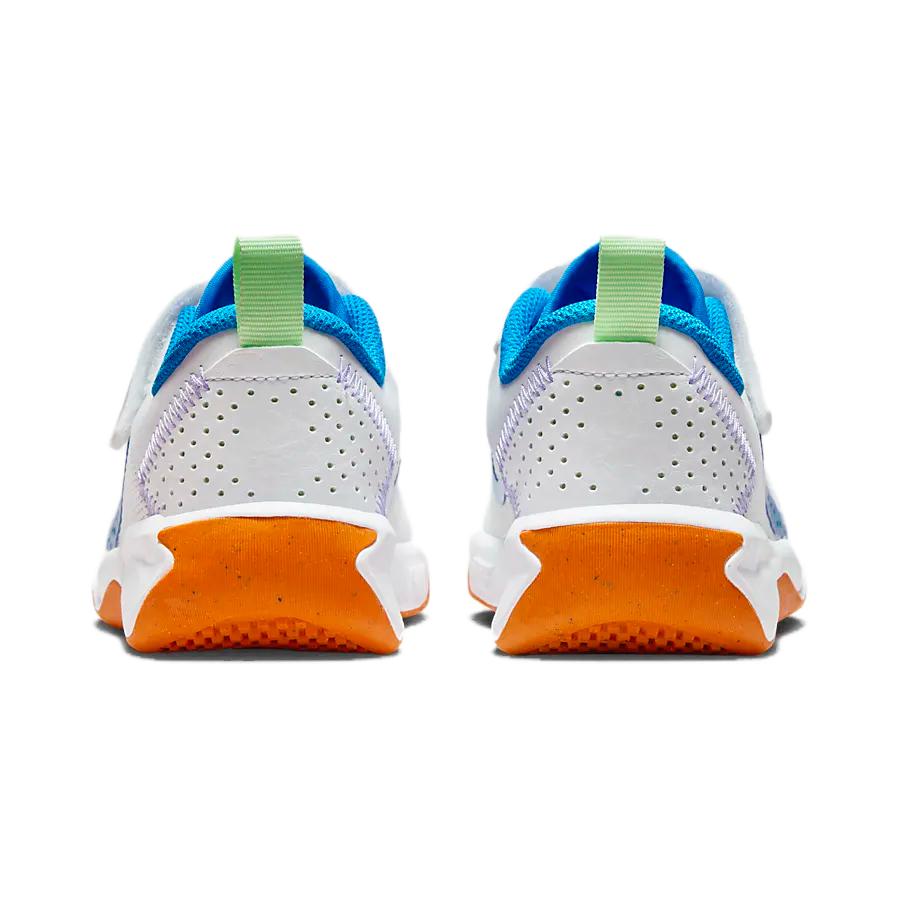 Nike Кроссовки Omni Multi-Court PS White Photo Blue Kids Vapor-Green Total-Orange DM9026-107