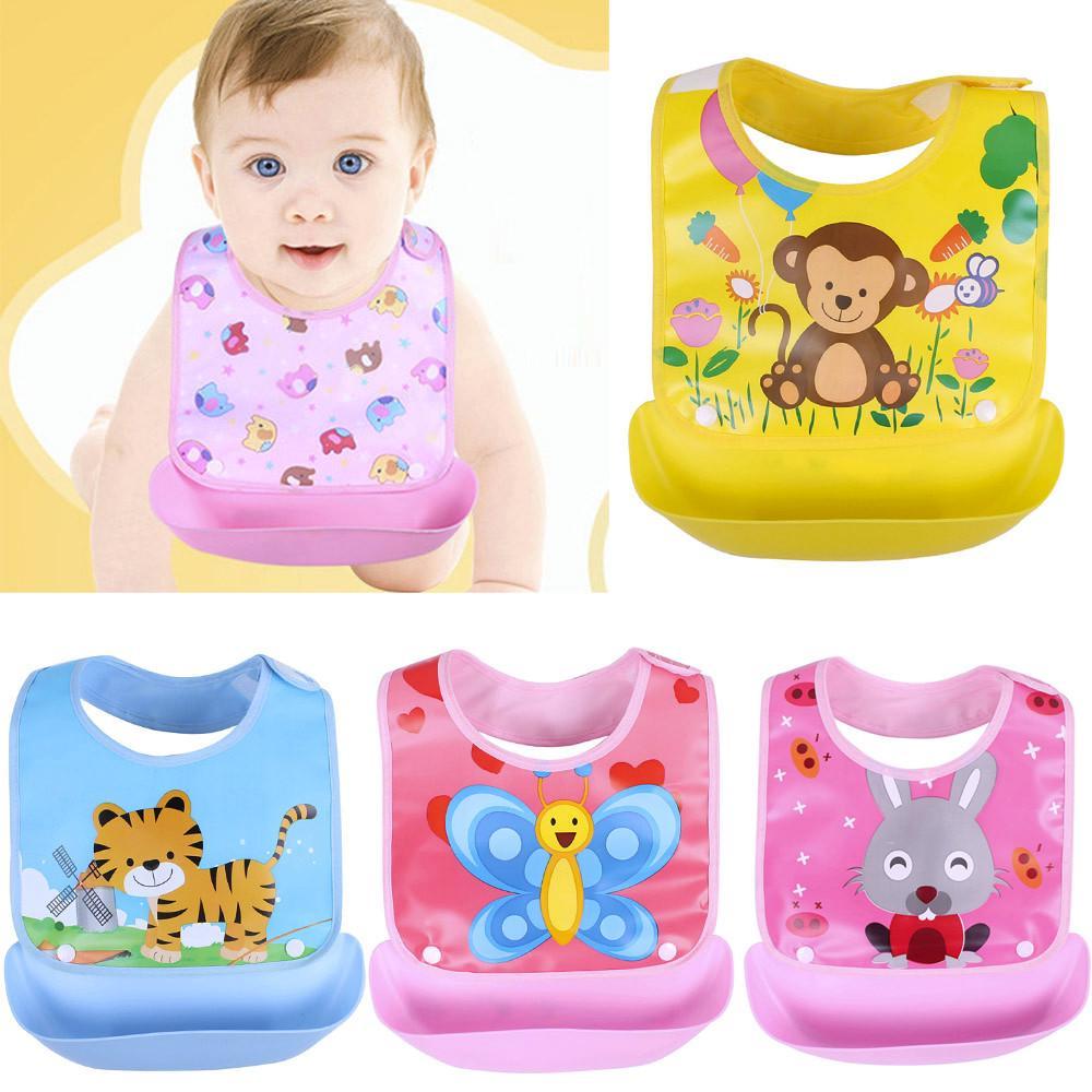 Baby Detachable Kids Boys Girls Waterproof Feeding Apron Saliva Towel Bib Smock
