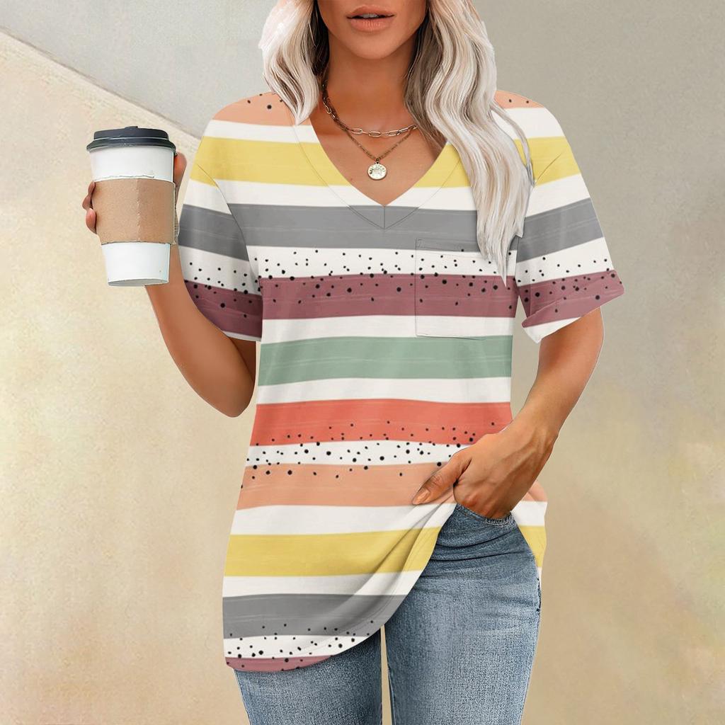 Женские футболки с V-образным вырезом и коротким рукавом, летние топы, повседневные базовые футболки, модные