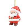 Christmas Santa Claus Ornaments 2D Acrylic Xmas Tree Hanging Decoration for Door Window Wall Tree Party Decor