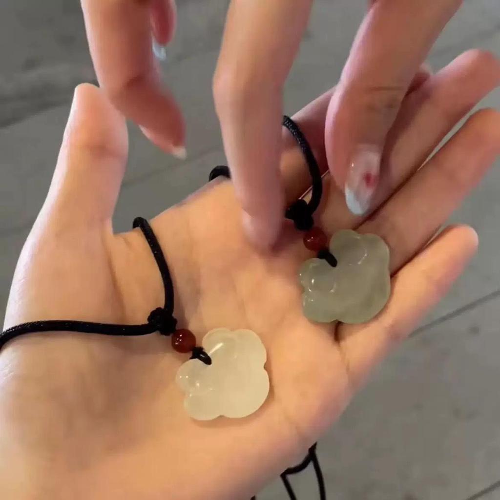 Модное плетеное нефритовое ожерелье с пряжкой безопасности для студентов и пар