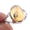 Natural Citrine Gemstone Handmade 925 Solid Sterling Silver Ring Size 8 N0t69