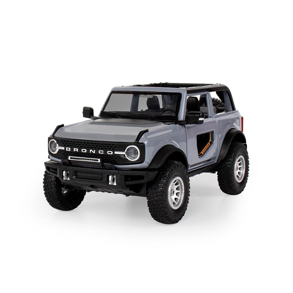 Масштаб 1/32 Ford Bronco Lima SUV, литая под давлением модель автомобиля, игрушечный автомобиль с откатным механизмом, звуком и светом для детей, коллекция подарков для мальчиков и девочек
