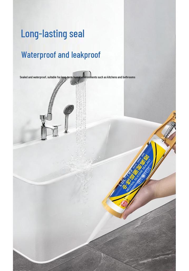 Waterproof Mildew-Proof Neutral Silicone Sealant for Kitchen & Bathroom