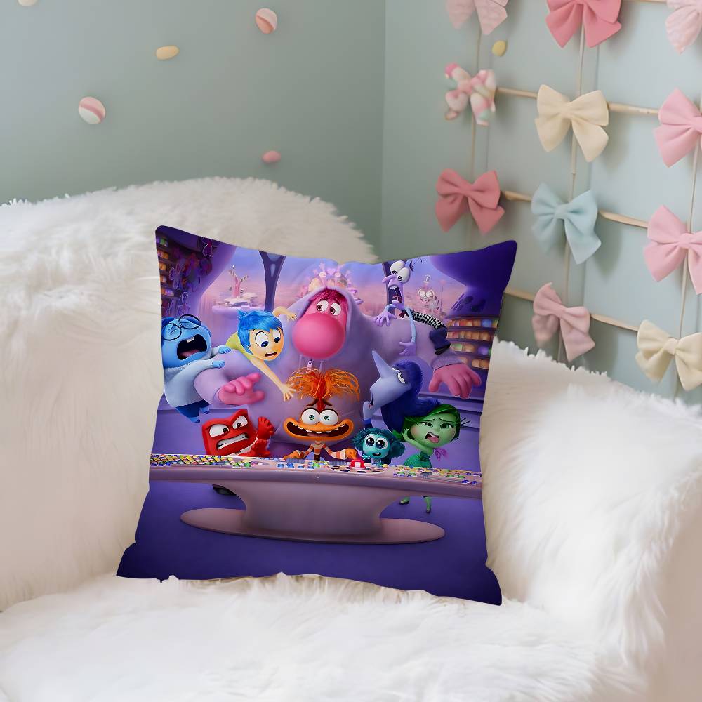 Movie IInsidesOOutCartoon Case Plush Fabric Soft Pillowcase Double Sided Print Cushion Cover Household Gifts