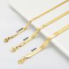 2.5/4/5Mm Blade Chain Stainless Steel Gold Plated Color Retaining Flat Snake Bone Chain Diy Jewelry Necklace
