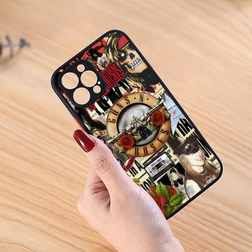 Чехол для телефона Guns N Roses Good Time Черный Матовый Для IPhone 16ProMax 15 13 12 11 14 Pro Max Mini Plus SE2020 XS Max XR