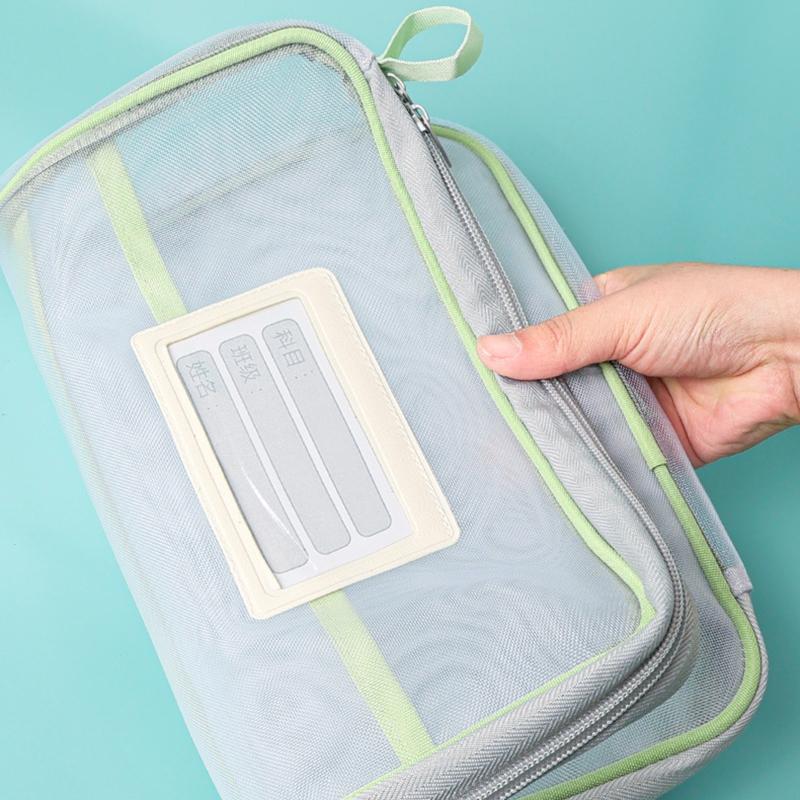 Сетчатая сумка на молнии с 3 отделениями, большая вместимость, органайзер, папки, сумка для хранения канцелярских принадлежностей, органайзеры для мелочей, сумка для хранения школьных книг
