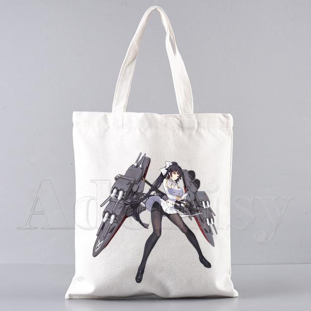 Сумка для покупок Azur Lane, продуктовая сумка Bolsas De Tela Tote Bolsa, сумка для покупок, джутовая сумка-тоут из ткани на заказ