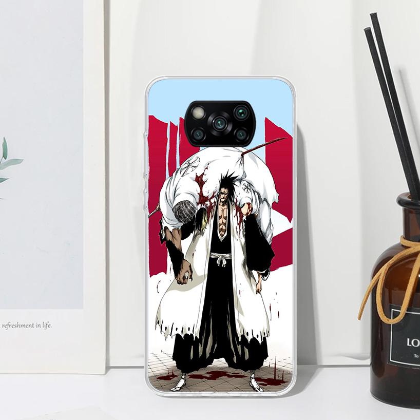 Bleach Zaraki Kenpachi Phone Case For Xiaomi Poco X7 X6 X5 M7 M8 Pro F7 Ultra Redmi 15C 15 13C 13 12C 12 10 10C 10A Art Fundas P