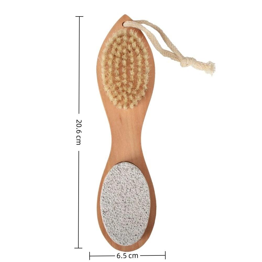 Grinding Stone 4-in-1 Double-sided Foot Scrubber Wooden Exfoliating Foot Scrubber Personal Care