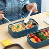Ланч-бокс из нержавеющей стали для взрослых, детей, школы, офиса, 1/2 слоя, переносные контейнеры для хранения продуктов питания, пригодные для использования в микроволновой печи