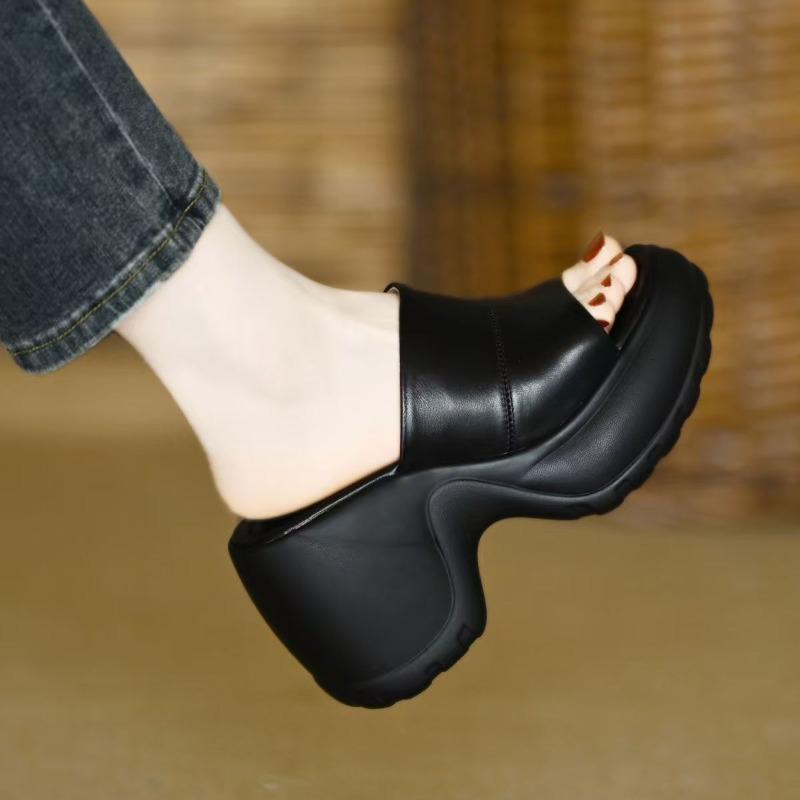 Модные танкетки шлепанцы женские туфли на высоком каблуке сандалии модные массивные летние туфли 2025 дизайнерские новые с открытым носком женские шлепанцы туфли-лодочки zapatos