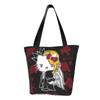 Сумка Yoshikitty Eco Tote через плечо, большая вместимость, для шопинга, для магазинов, многофункциональная, портативная, складная, для хранения, ширина 28 x высота 33