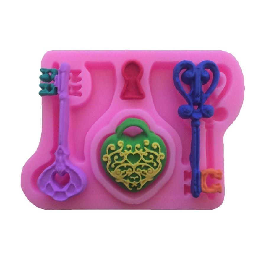 Силиконовая форма в форме ключа для выпечки, формы для помадки, инструменты для украшения торта, форма для выпечки, шоколада
