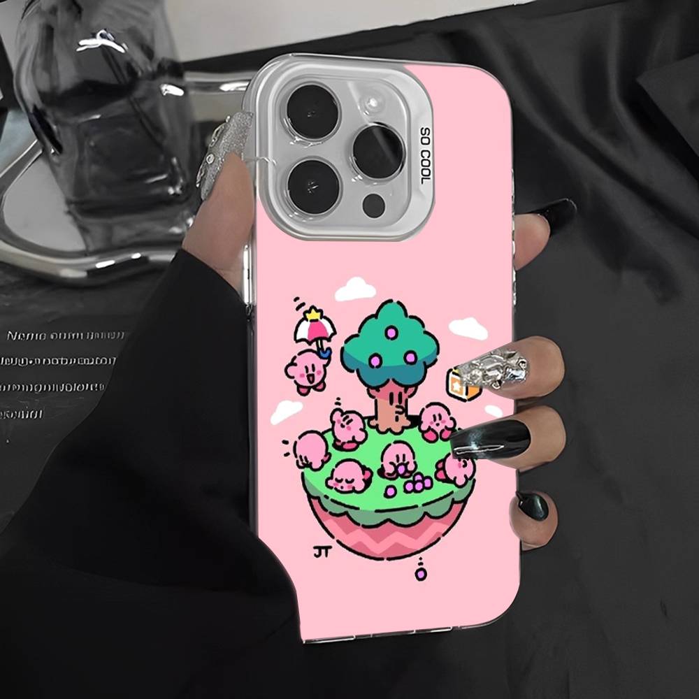 Звезды K-Kirby Прозрачный чехол для телефона для iPhone 16 15 14 13 12 11 Pro Max 17 Plus Цветная накладка