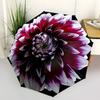 1pc Dahlia Bloom Automatic Umbrella | Portable Foldable 8-Rib Manual Open, Cute Birthday & Holiday Gift for Outdoor yy260107129