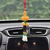 Buddha Pendant Car Hanging Ornament with Lanyard Easy To Hang Car Rear View Mirror Hanging Accessories
