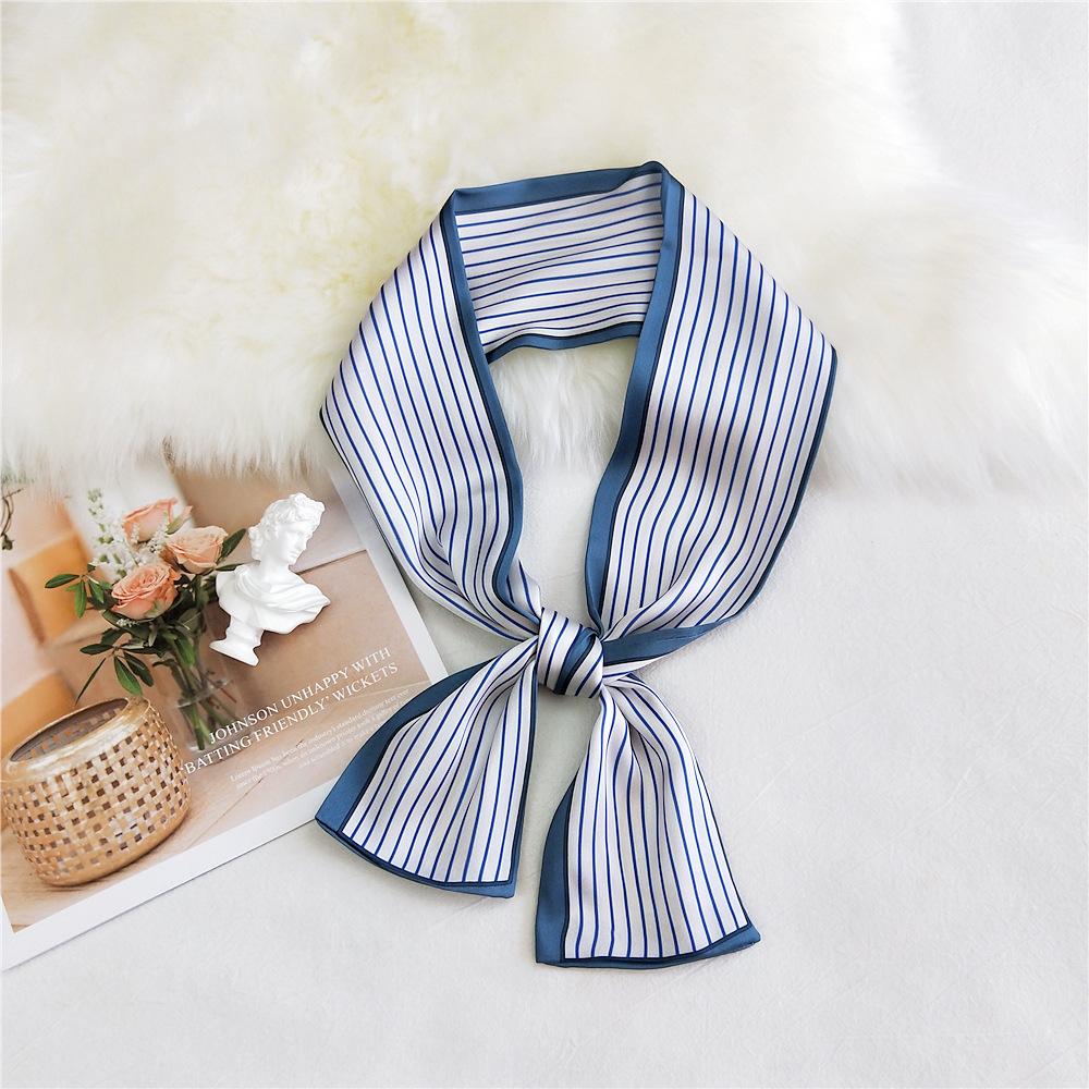 Pingjiao New Style Spring And Autumn Professional Decoration Versatile Small Silk Scarf Women'S Scarf Narrow Long Hair Strap Tie Bag Belt