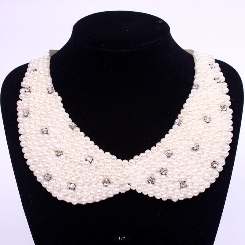 Diamond Women Shirt False Collars Crystal Removable Collar For Women Fake Collar Detachable Diamond Lacklace Nep Kraagie