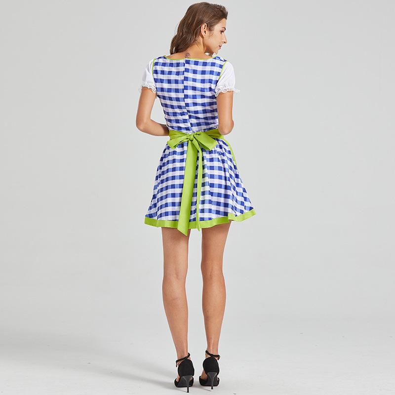 Женский кружевной костюм горничной для Евро-американского пивного фестиваля 2025, Блок-колор, Юбка большого размера