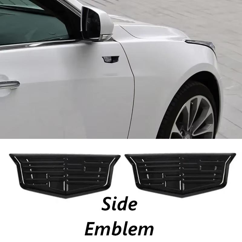 ABS 3D Car Front Hood Rear Trunk Emblems Logo Side Fender Badge Hubcaps Cover Stickers for Cadillac CT4 Auto Accessories