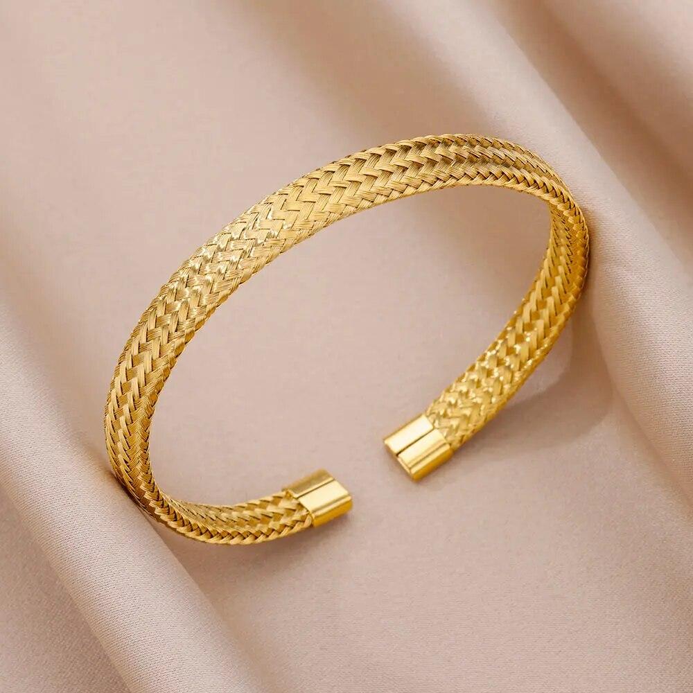 Jesus Bangles Bracelet for Women Stainless Steel Gold Color Luxury Bracelets 2024 Free Shipping Jewelry Pulseras Mujer Bijoux